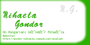 mihaela gondor business card